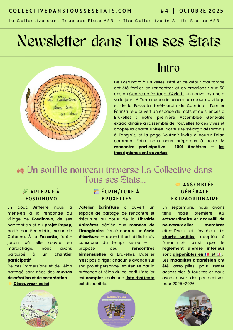 Newsletter octobre 2025 — visuel FR